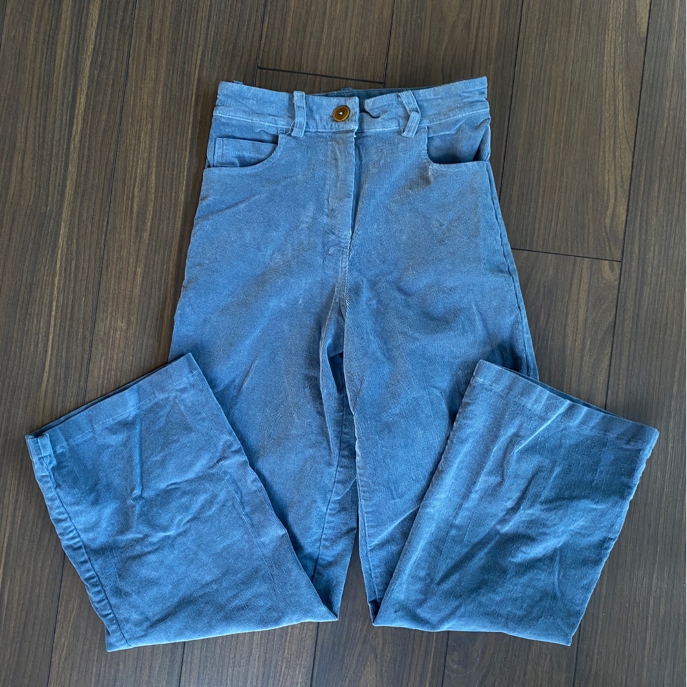 Smash + Tess Periwinkle Blue Women corduroy Jeans high waist pants